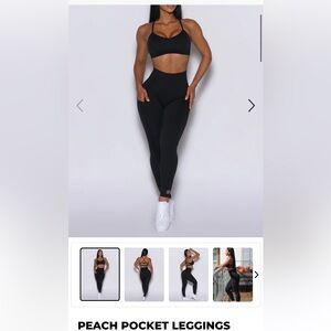 Bombshell Sportswear Peach pocket leggings
